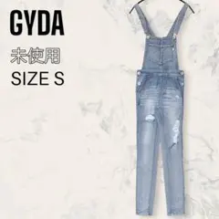 【未使用】 GYDA ダメージ デニム スキニー サロペット アイスブルーのサムネイル