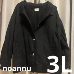 ノアンヌ　noannu ジージャン　デニムジャケット　アウター　ブラック　3L