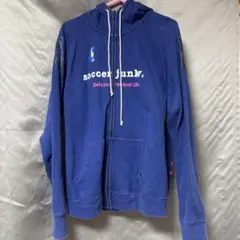 soccer junky ブルーネイビー パーカー 古着