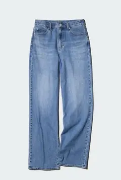 新品★ UNIQLO ワイドストレートジーンズ　25
