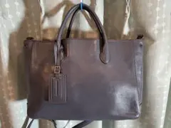 ⁠MOTHERHOUSE 2way 本革トートバッグ ショルダーバッグ グレーのサムネイル