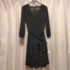 長袖ワンピース　水玉　Mサイズ