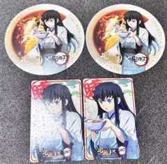 鬼滅の刃 宅麺コラボ 缶バッジ コースター カード セット 時透無一郎