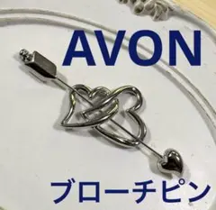 avon ハート ブローチピン　矢　キューピット　シルバー　ヴィンテージ
