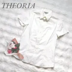 セオリア◆半袖シャツ(LL)白 大きいサイズ シンプル 大人女子 オフィスコーデのサムネイル