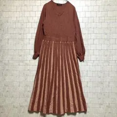 ティアクラッセ　ストライプニットワンピース 11号　シンプル　人気デザイン