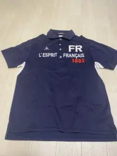 ⑦ le coq sportif ゴルフ　ポロシャツ　ネイビー　L 半袖　FR