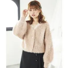 INGNI フェザーショートカーディガン 販売終了