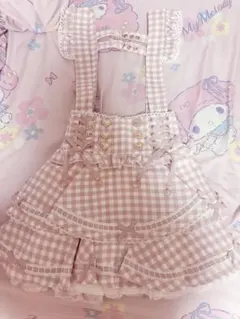 LIZLISA ❤︎ はしごリボンギンガムティアードスカパン ピンク - メルカリ