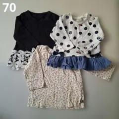 ベビー服 トップス 3点セット　長袖　まとめ　女の子