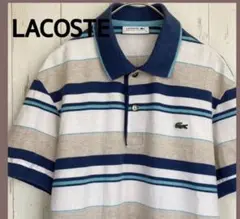 日本製】LACOSTE ラコステ ボーダー 半袖 ポロシャツ メンズ 古着