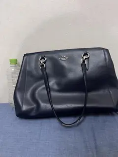COACH ネイビー レザー ハンドバッグ