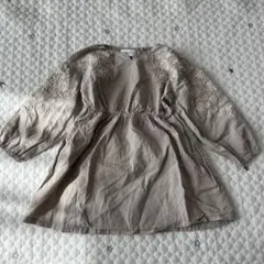 【8873】WILL MERY お花刺繍入りシャツ 95 ワンピース　チュニック