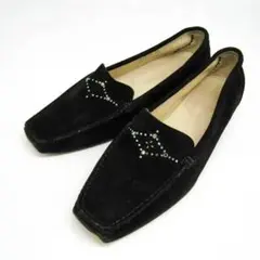 美品✨銀座カネマツ ローファーパンプス 本革 レザー イタリア製 黒 23cm