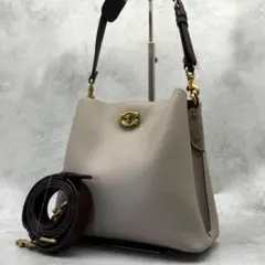 COACH コーチ ショルダーバッグ 2way ターンロック グレー ウィロウのサムネイル