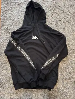 Kappa フード付き ブラックパーカー Mサイズ
