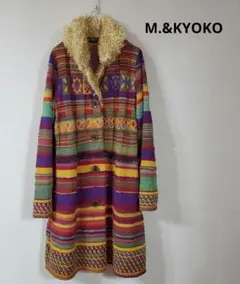 パッチワーク風ニットロングカーディガン フーガフーガ 佐藤繊維 FUGAFUGA FUGAFUGA フーガフーガ パッチワークニットカーディガン ロング