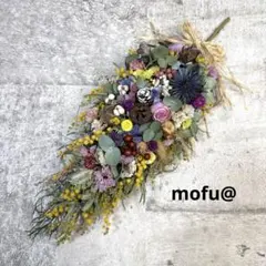 ミモザ縦長スワッグ　ガーランド