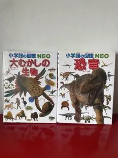 美品　小学館の図鑑NEO 恐竜・大むかしの生物セット