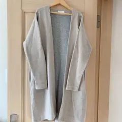 Beauty&Youth美品ロングニットカーディガン ベージュ