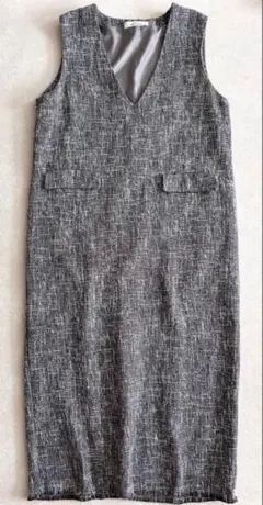 ★frames RAY CASSINミックスツイードＶネックワンピース　FREE