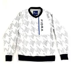 FIDRA フィドラ ゴルフ プルオーバー 防風 撥水 総柄 ホワイト メンズ