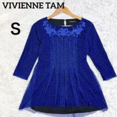 ヴィヴィアンタム VIVIENNE TAM ブラウス シルク 絹 刺繍 七分袖