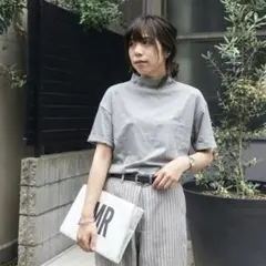 TODAYFUL ハイネックTシャツ 5分袖 無地 シンプル 定番 グレー 春夏のサムネイル