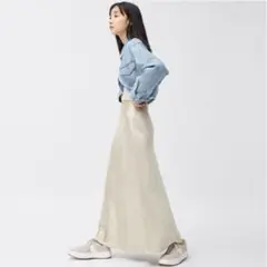GU サテンロングスカート S