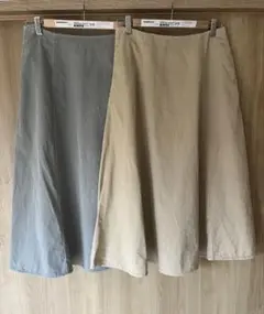 LANDS'END チノフレアスカート 2色セット