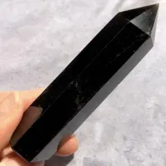 【艶々！漆黒！虹入り！限定価格】最強魔除け　天然石　モリオン　ポイント　大サイズ