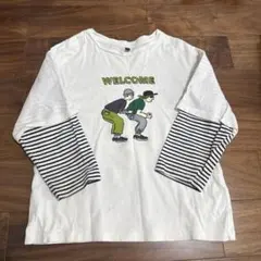 ストライプ長袖カットソー 120