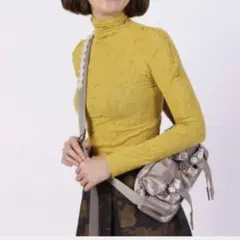 新品☆ダンスウィズビジュー スーパーストレッチエレガントレース編みニット