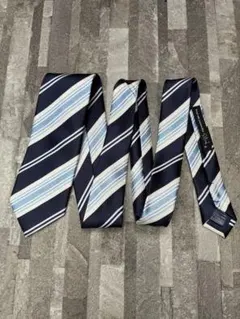 LES MUES ネクタイ ネイビー ストライプ