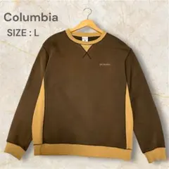 Columbia トレーナー Lサイズ ブラウン/イエロー