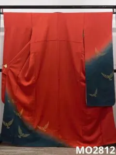 作家振袖 豪華 斉藤三才 縫い取り 紋意匠 三才鳥 身丈160cm MO2812のサムネイル