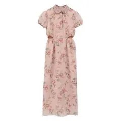 クラネ CLANE シアー フラワー ミニ パフ ワンピース 新品 0