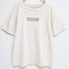 ミルクフェド Tシャツ ロゴプリント 綿100％ アイボリー S カジュアル