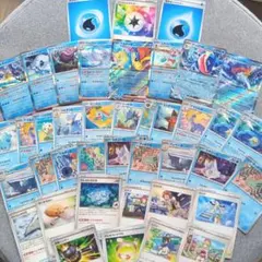 ポケカ　水タイプ　おまとめ売り　キラ　R　デッキ　エネルギー　ニンジャスピナー⑤