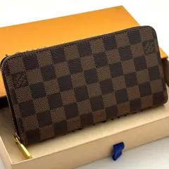 【最高級美品】ルイヴィトン ダミエ ジッピーウォレット エベヌ 長財布 ブラウン