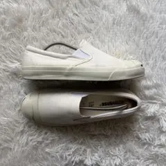 希少 廃盤 converse コンバース ジャックパーセル ホワイト スリッポン