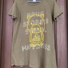 ドラッグストアーズ　オリーブ色 半袖Tシャツ