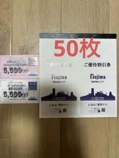 ノジマ 株主優待 10%割引券 50枚
