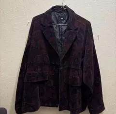 HARE ペイズリー柄 テーラードジャケット パープルS