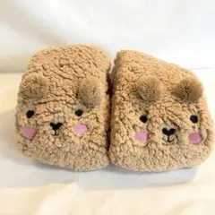 ルームソックス　茶色　モコモコソックス　旅行　温泉　癒し　キャンプ　滑り止め