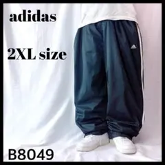 人気デザイン アディダス スリーライン トラックパンツ 極太 US/2XL 黒