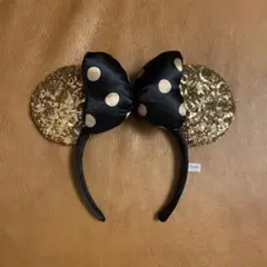 【美品】ミッキー耳カチューシャ ゴールド