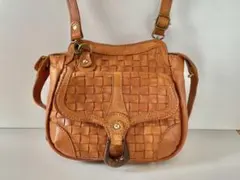 ロビタブラウンレザーショルダーバッグ