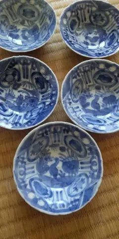古伊万里　伊万里　７寸皿　山水　金襴手　蔵出し　５客 古伊万里 伊万里 7寸皿 山水 金襴手 蔵出し 5客 - メルカリ