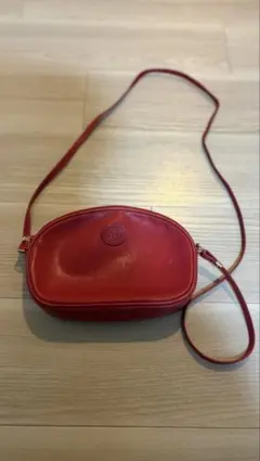 GUCCI オールドグッチ ショルダーバッグ レッド レザー